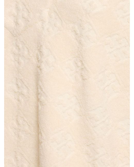 Mujer Sudadera De Rizo Jacquard Con Capucha Tory Burch de color Natural