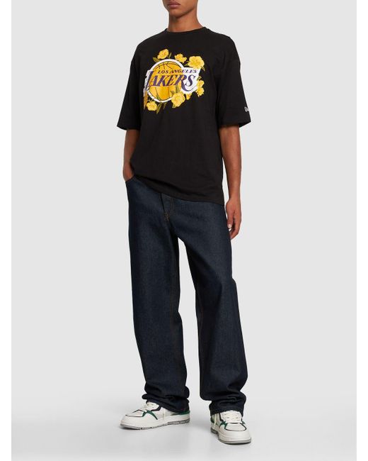メンズ KTZ La Lakers Nba Floral Graphic Tシャツ Black