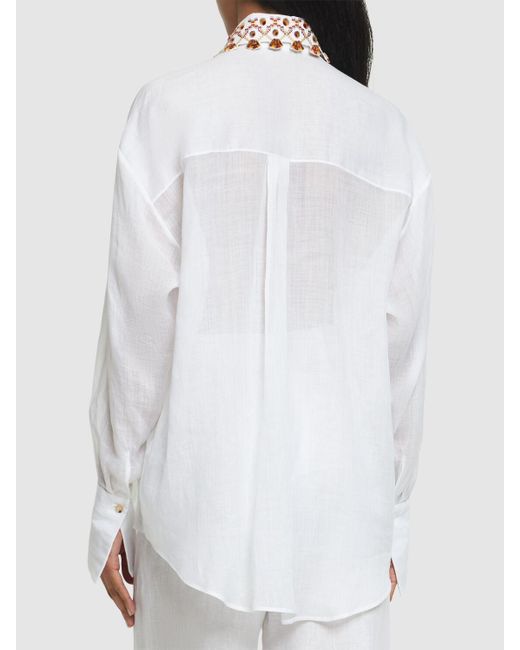 Ermanno Scervino White Embroidered Shirt