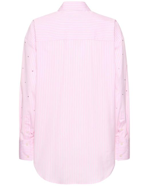 Camisa de popelina de algodón MSGM de color Pink