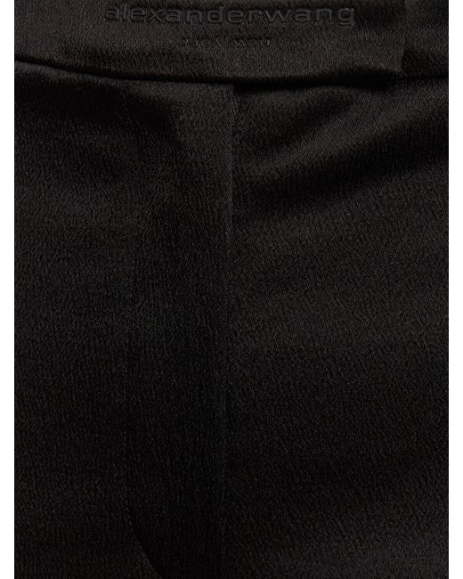 Alexander Wang Black Logo Tailored Cotton Blend leggings