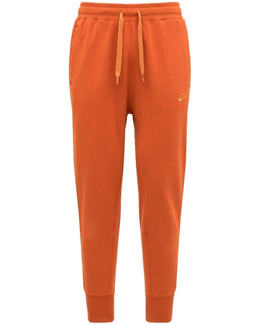 Nike Logo Cotton jogger Pants in Orange for Men - Lyst