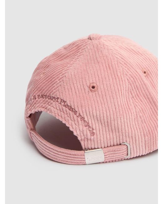 Ganni コーデュロイキャップ ピンク | Lyst