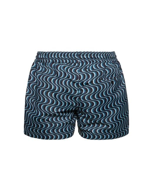 Frescobol Carioca Blue Copa Camada Printed Tech Swim Shorts for men