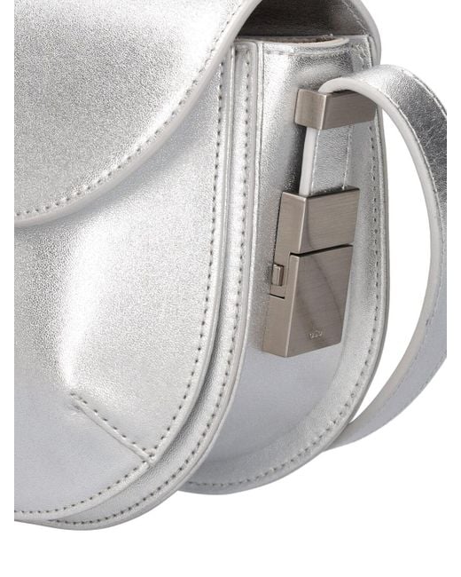 OSOI White Cubby Coated Leather Shoulder Bag