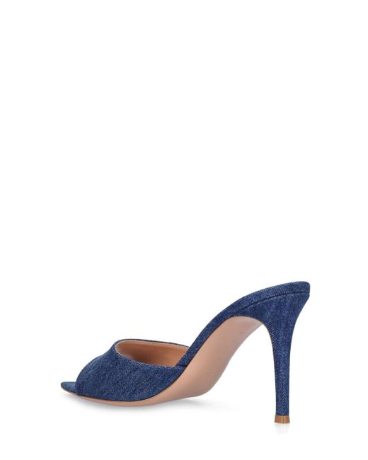 Zapatos mules de denim 85mm Gianvito Rossi de color Blue