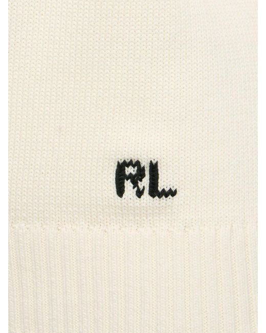 Pull-over en jersey de coton à col ras-du-cou Ralph Lauren Collection en coloris Natural
