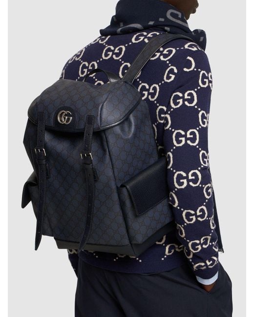 Gucci Blue Ophidia gg Supreme Backpack for men