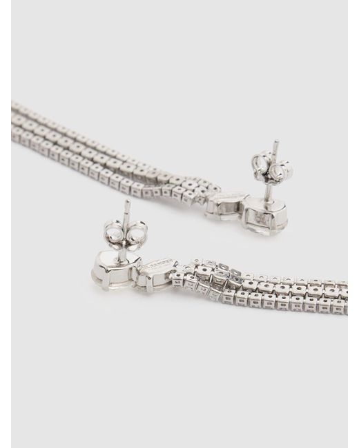 Femme Pendants D'Oreilles En Cristaux Unique Jil Sander en coloris White