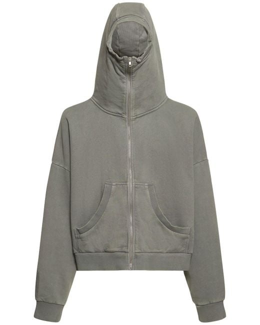 Entire studios Gray Full Zip Hooded Sweatshirt for men