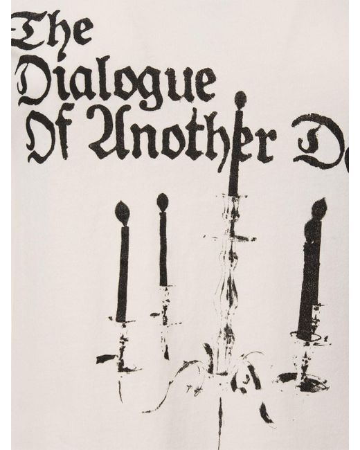 Ann Demeulemeester Floor マイクロジャージーtシャツ White