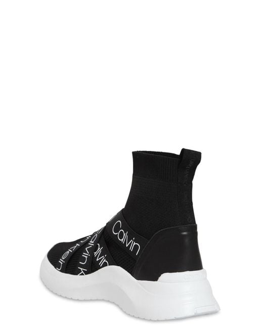 calvin klein sock trainers black