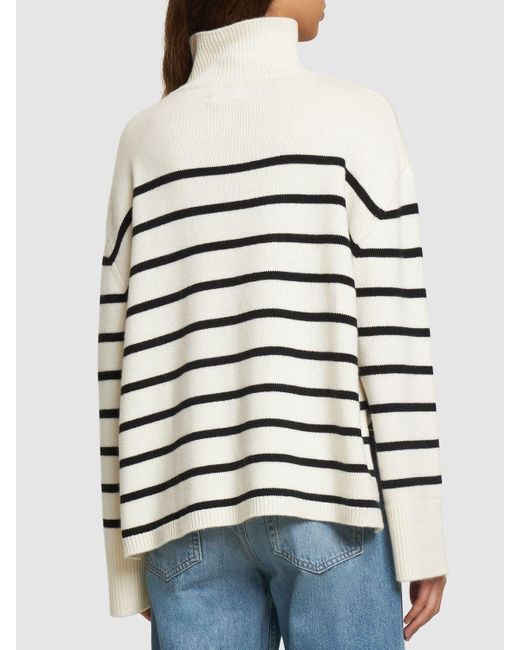 Anine Bing Multicolor Gestreifter Wolle-kaschmir-pullover "courtney"