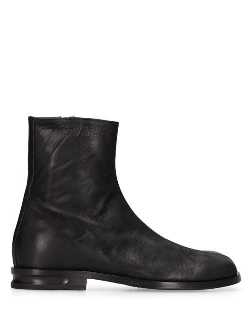Mattia Capezzani Black Bandolero Leather Boots for men