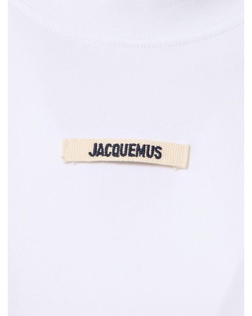 Jacquemus White T-shirt Aus Baumwolljersey "le T-shirt"