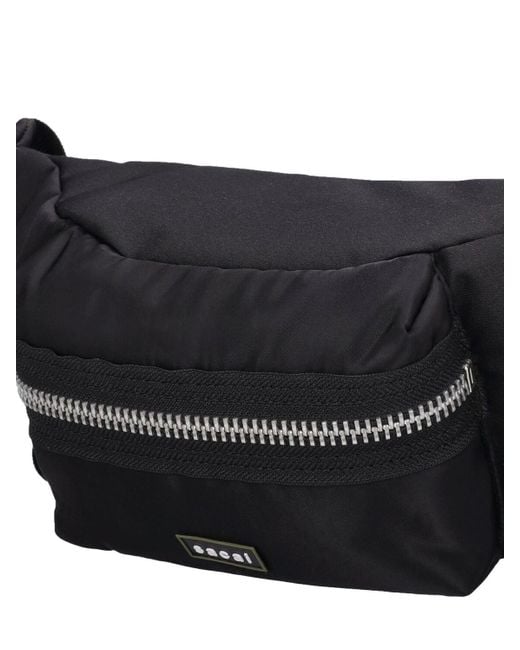 Sacai Black Pocket Belt Bag for men