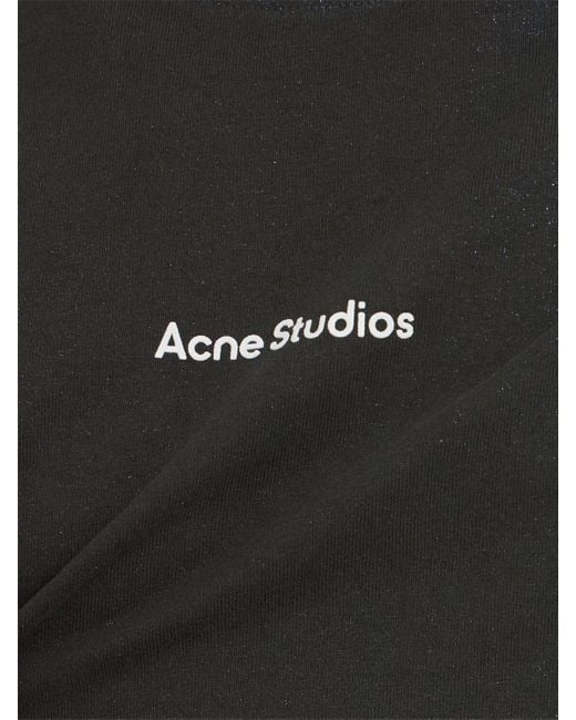 Acne Studios Uomo Exford Foil Logo Cotton Jersey T-Shirt