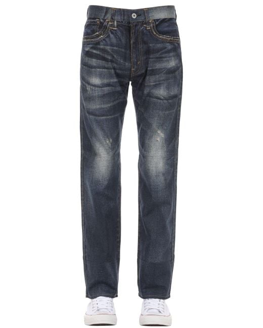 Junya Watanabe Blue Levi's Cotton & Linen Denim Jeans for men