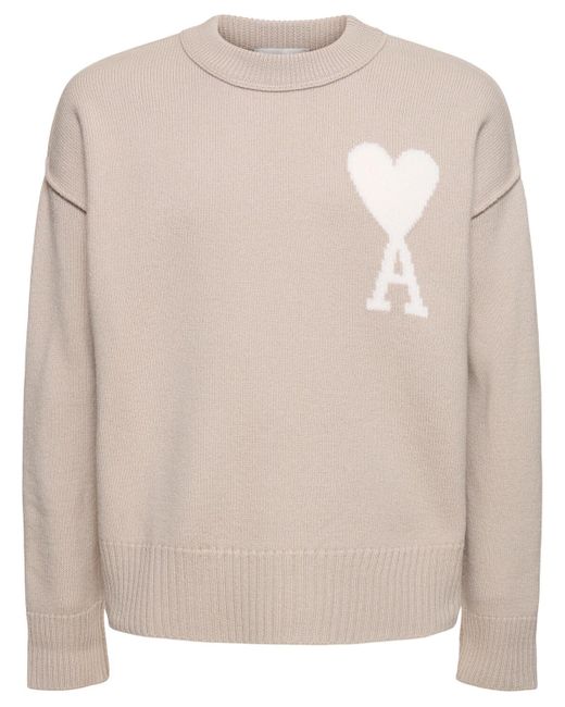 AMI Sweater Aus Wollstrick "adc" in Gray für Herren