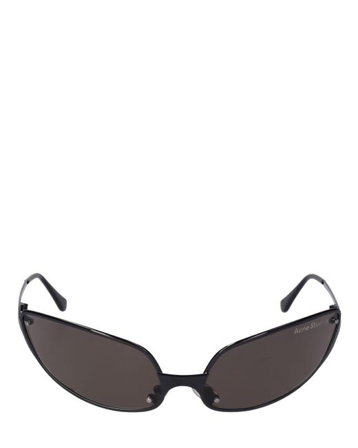 Acne Black Amire New Oval Metal Sunglasses