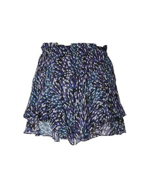 Isabel Marant Blue Sornel Printed Viscose Shorts