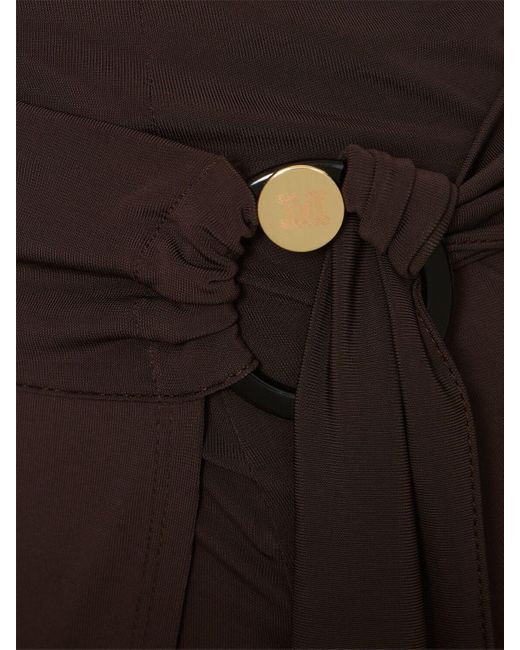 Mujer Falda Midi De Crepe Max Mara de color Brown