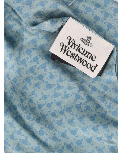 Vivienne Westwood Blue Hilma Orb Silk Scrunchie