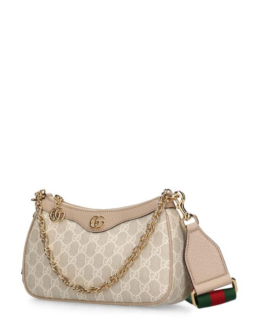 Gucci Natural Small Ophidia Gg Canvas Shoulder Bag