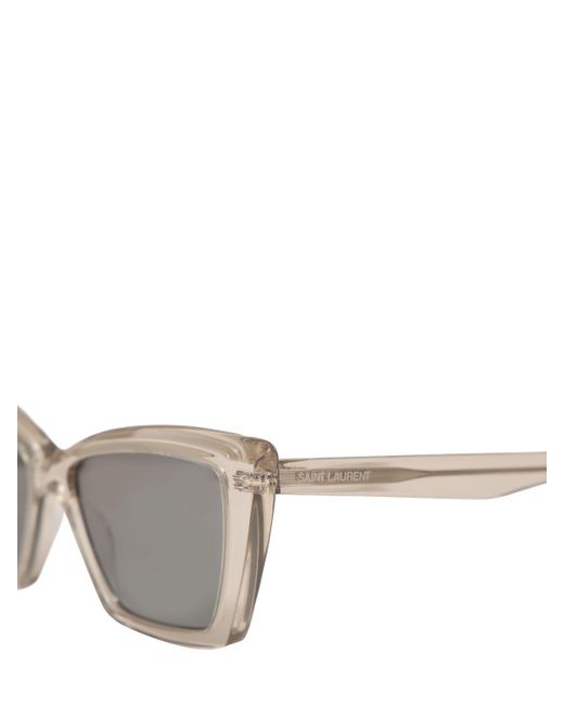 Saint Laurent Gray Sl 657 Acetate Cat-eye Sunglasses