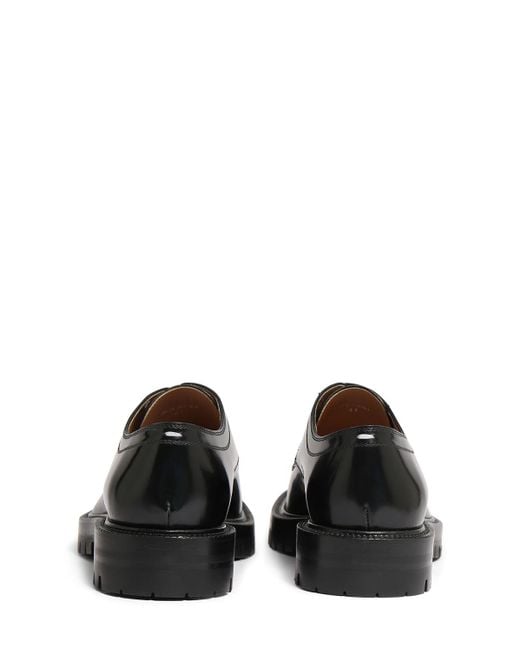 Maison Margiela Black County Leather Lace-Up Tabi Shoes for men