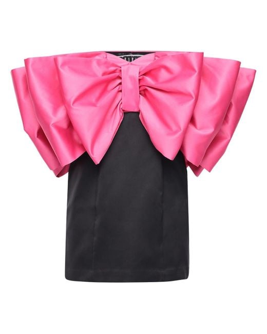 Robe Courte Sans Bretelles Avec Noeud ROTATE BIRGER CHRISTENSEN en coloris Pink