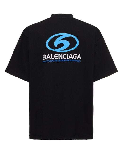 メンズ Balenciaga Surfer Vintage コットンtシャツ Black