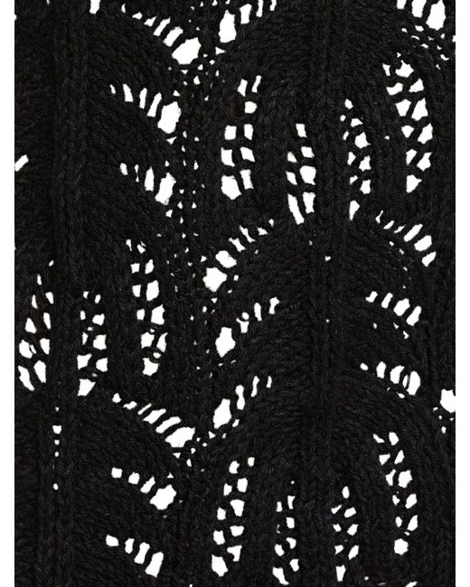Gilet egypt in lino e cotone crochet di THE GARMENT in Black