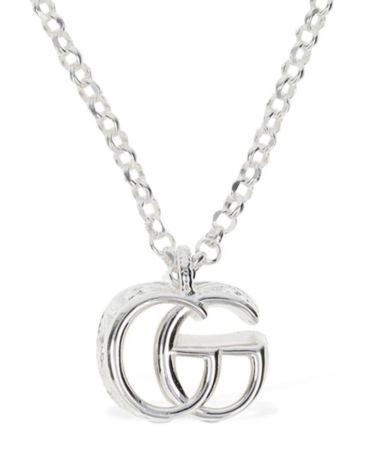 Gucci Metallic Silberkette "gg Marmont"