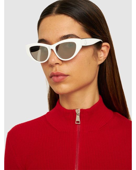 Gafas de sol cat eye de acetato Moncler de color Metallic