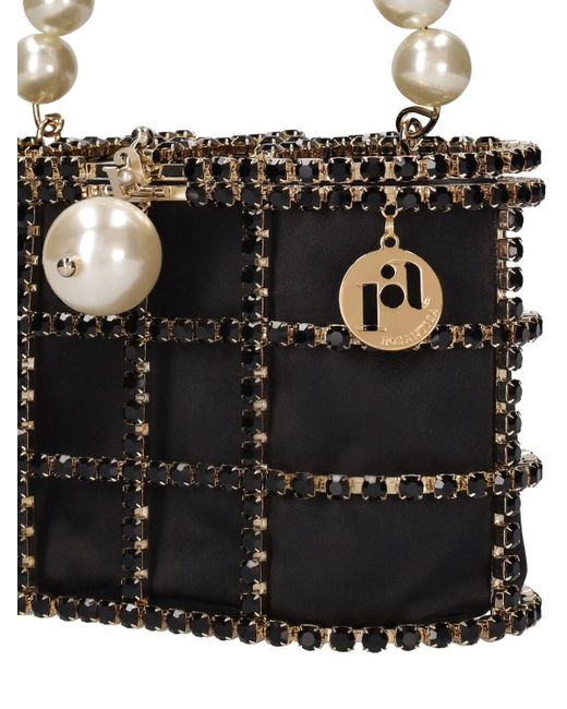 Rosantica Black Holli Shiny Pearl Top Handle Bag