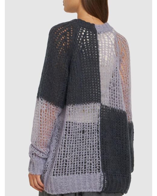 Acne Blue Damen Strickpullover Aus Mohairmischung
