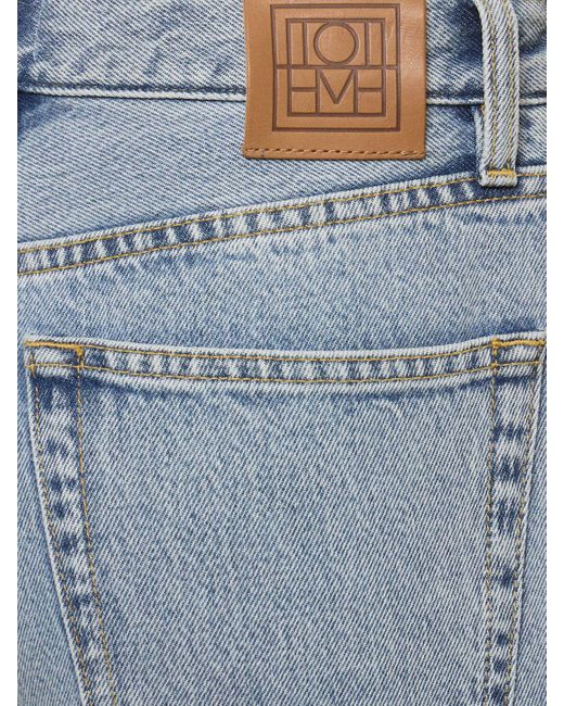 Totême  Blue Classic Organic Denim Straight Jeans