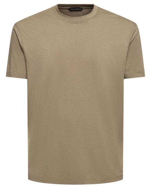Tom Ford Natural Lyocell & Cotton T-Shirt for men