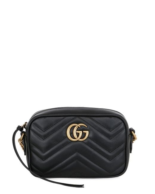 Gucci GG Marmont Small Leather Shoulder Bag in Black - Save 19% - Lyst