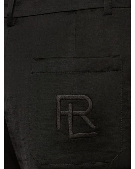 Ralph Lauren Collection Black High Waist Linen Blend Shorts