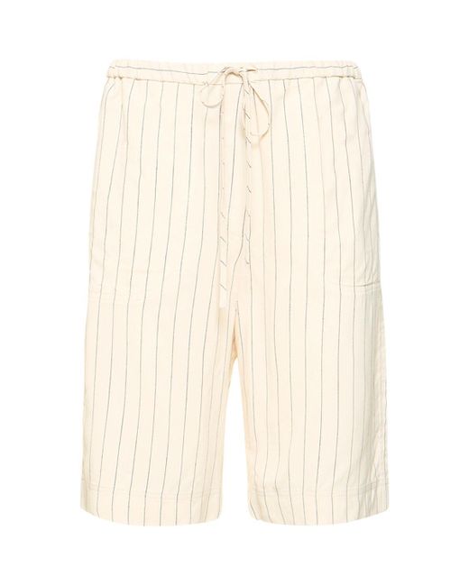 Totême  Natural Relaxed Pinstriped Shorts