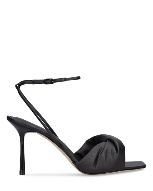 STUDIO AMELIA Black 90Mm Twist Leather Sandals