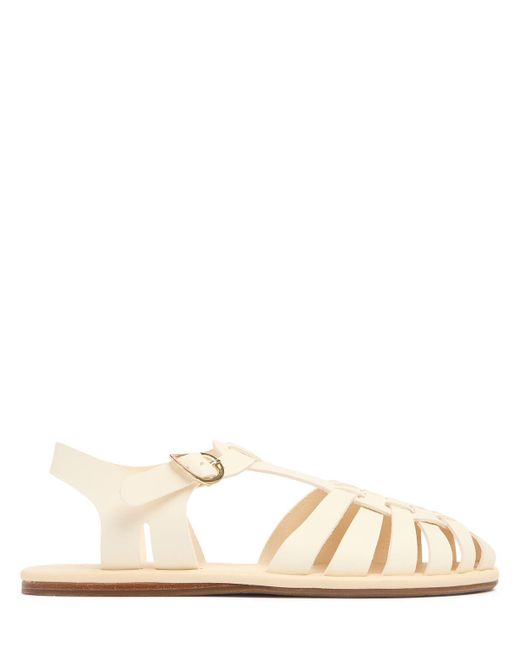 Ancient Greek Sandals 10Mm Karina Leather Fisherman Sandals in Natural ...