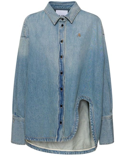 Camicia oversize lvr exclusive diana in denim di The Attico in Blue