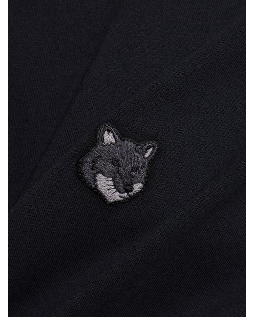 Maison Kitsuné Black Bold Fox Head Patch Comfort T-shirt for men