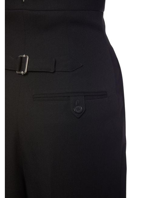 Pantaloni stile corsetto a vita alta di Alexander McQueen in Black