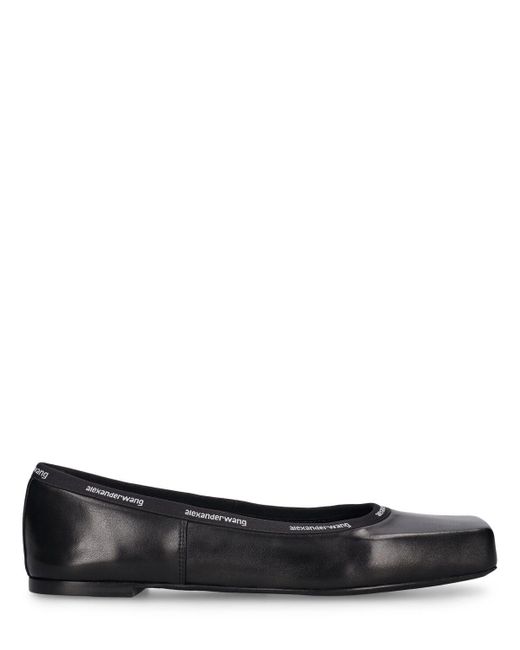 Alexander Wang Black 10mm Billie Leather Flats