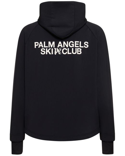 Palm Angels Blue Ski Club Tech Sweatshirt Hoodie for men