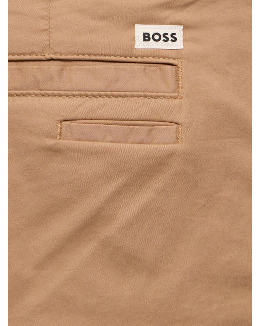 Pantalones de algodón stretch Boss de hombre de color Natural